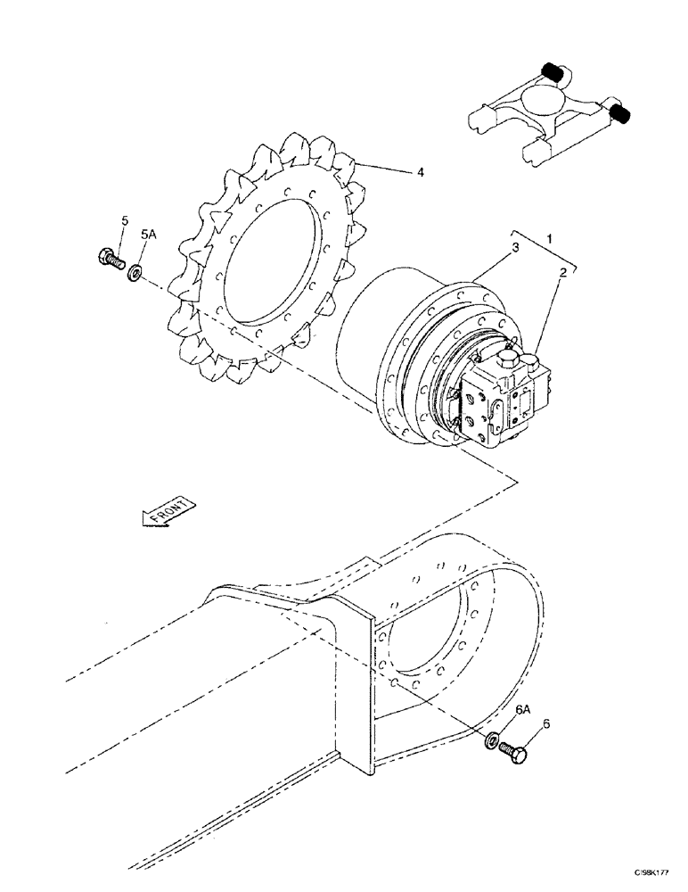 Схема запчастей Case 9007B - (6-02) - TRAVEL MOTOR AND REDUCTION GEAR (06) - POWER TRAIN