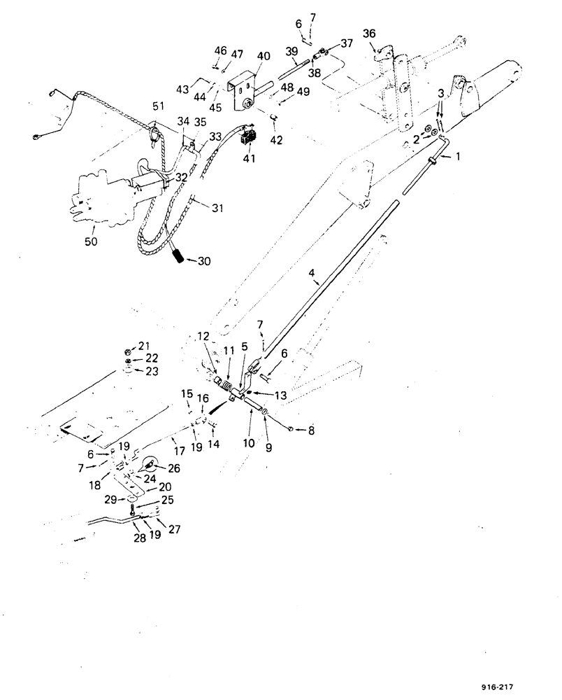 Схема запчастей Case 580F - (176) - LOADER POSITION CONTROLS (35) - HYDRAULIC SYSTEMS