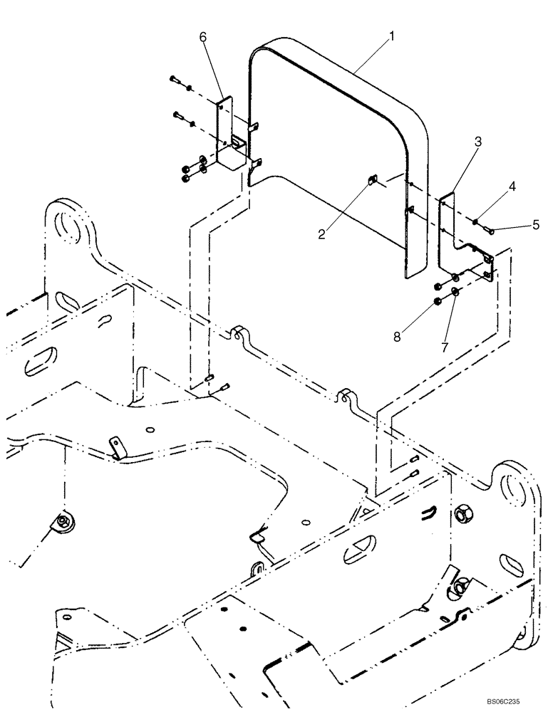 Схема запчастей Case 721E - (09-39) - COVERS - DRIVE BELT (WITHOUT AIR CONDITIONING) (09) - CHASSIS