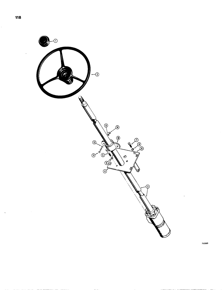 Схема запчастей Case W24B - (118) - STEERING CONTROL VALVE AND RELATED PARTS (05) - STEERING