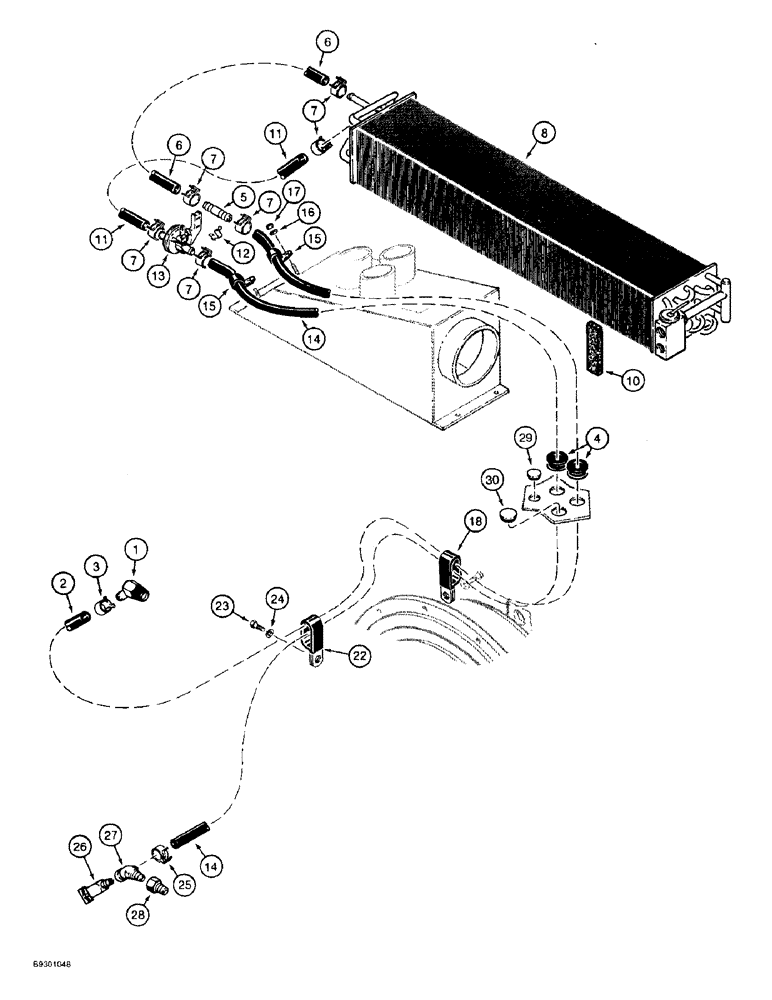 Схема запчастей Case 821B - (9-080) - HEATING SYSTEM (09) - CHASSIS/ATTACHMENTS