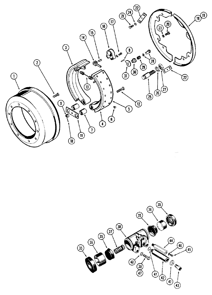 Схема запчастей Case W12 - (152) - REAR AXLE BRAKE ASSEMBLY (07) - BRAKES