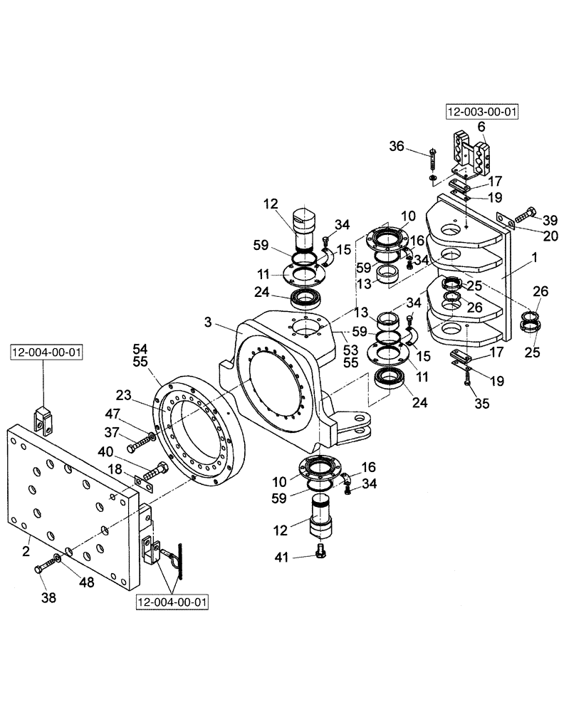 Схема запчастей Case SV216 - (12-002-00[01]) - LINKAGE (09) - CHASSIS/ATTACHMENTS