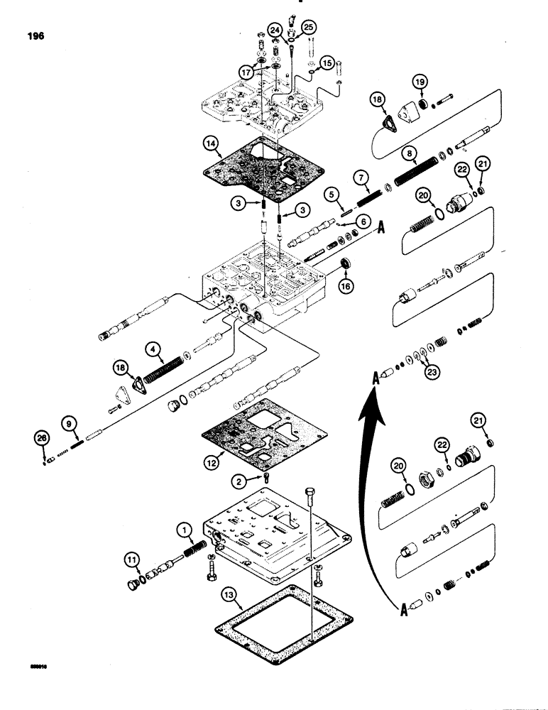 Схема запчастей Case 1150C - (196) - TRANSMISSION SERVICE KIT, CONTROL VALVE OVERHAUL AND SEAL KITS (06) - POWER TRAIN