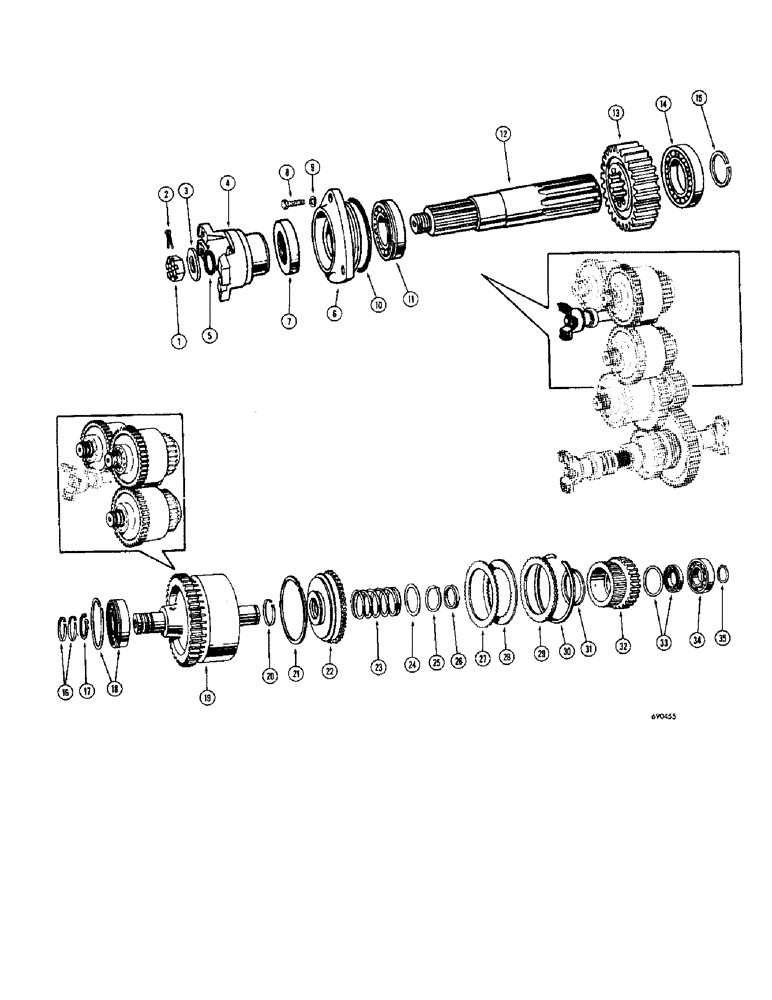 Схема запчастей Case W9C - (158) - TRANSMISSION, TRANSMISSION INPUT SHAFT (06) - POWER TRAIN