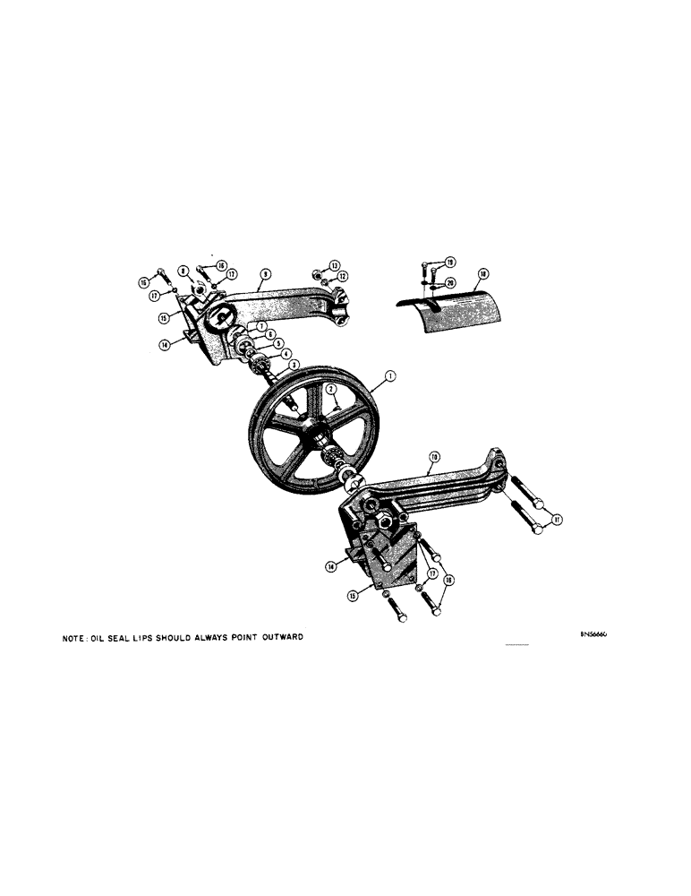 Схема запчастей Case 310F - (136) - IDLER WHEEL, USED ON TRACTORS PRIOR TO SERIAL NUMBER 3021102 (04) - UNDERCARRIAGE