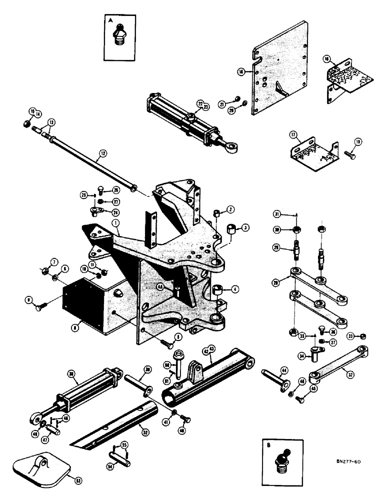 Схема запчастей Case 320 - (32) - MOUNTING PARTS, SWING LINKAGE, AND STABILIZERS (WHEEL TRACTOR) (00) - COMPLETE MACHINE