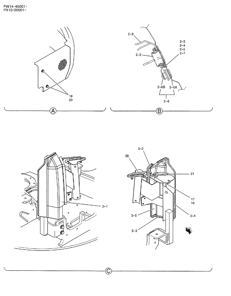 Схема запчастей Case CX36B - (05-022) - GUARD INSTAL (COOLER) OPTIONAL PARTS