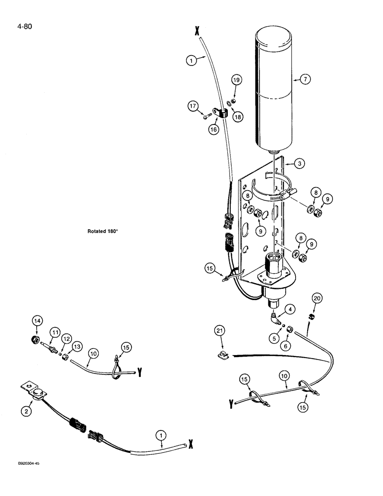 Схема запчастей Case 721 - (4-80) - COLD WEATHER STARTING SYSTEM (04) - ELECTRICAL SYSTEMS