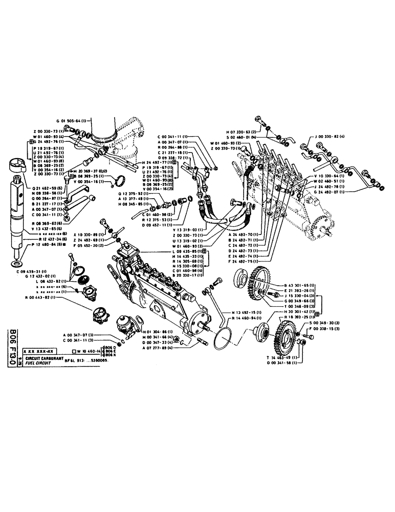 Схема запчастей Case 160CL - (064) - FUEL CIRCUIT (02) - FUEL SYSTEM