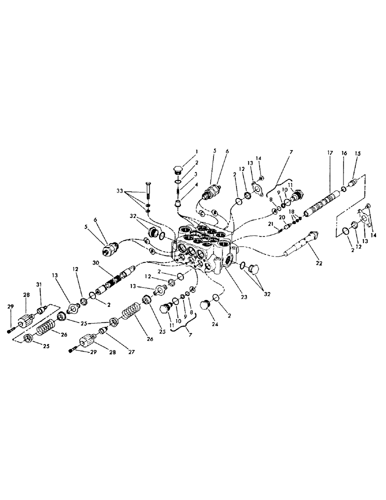 Схема запчастей Case 50 - (H10) - CONTROL VALVES - 3 SPOOL (35) - HYDRAULIC SYSTEMS