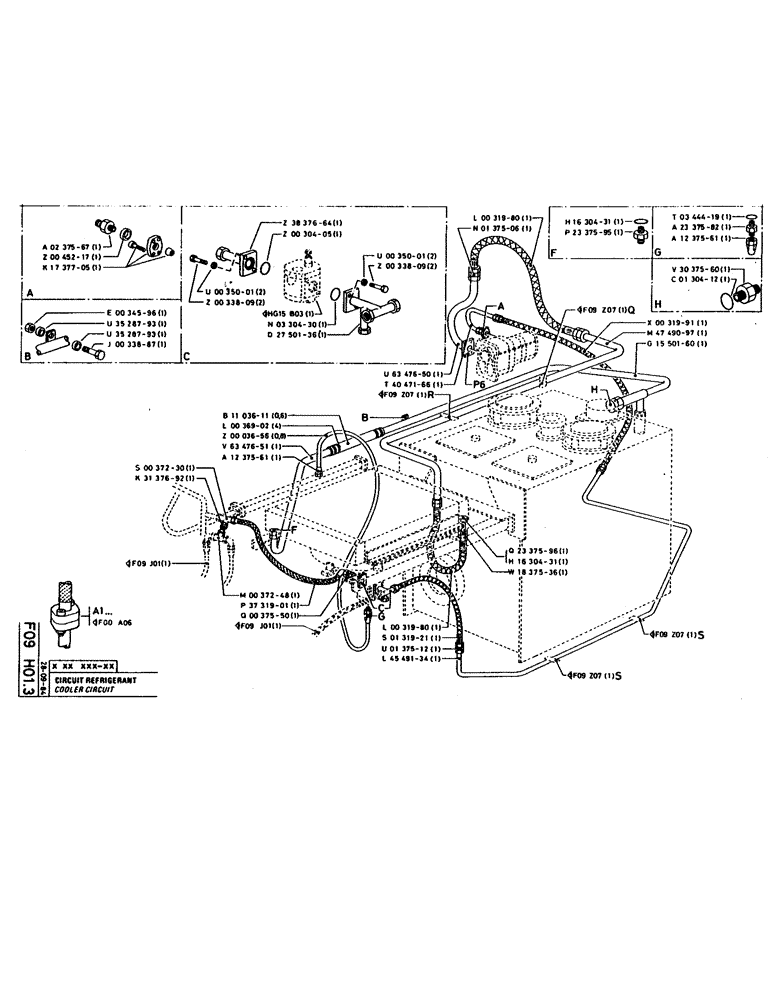 Схема запчастей Case 160CL - (118) - COOLER CIRCUIT (07) - HYDRAULIC SYSTEM