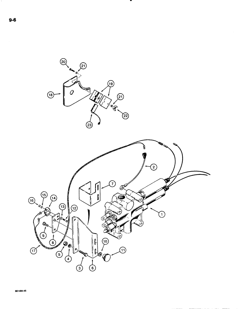 Схема запчастей Case W20C - (9-006) - LOADER BUCKET HEIGHT CONTROL (09) - CHASSIS/ATTACHMENTS