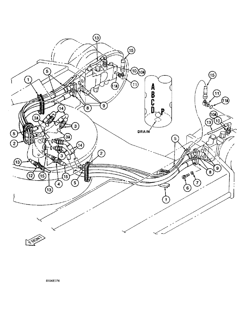 Схема запчастей Case 9060B - (6-18) - TRACK DRIVE HYDRAULIC CIRCUIT, SWIVEL TO TRACK DRIVE MOTORS (06) - POWER TRAIN