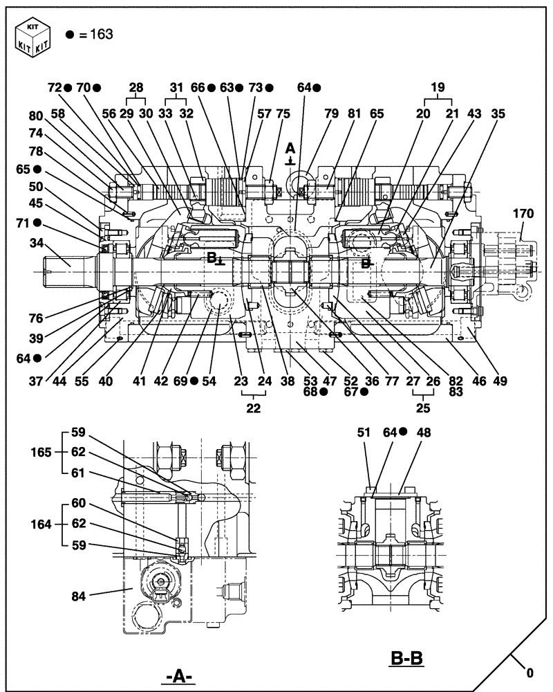 Схема запчастей Case CX330 - (08-89) - HIGH PRESSURE PUMP (STANDARD) (08) - HYDRAULICS