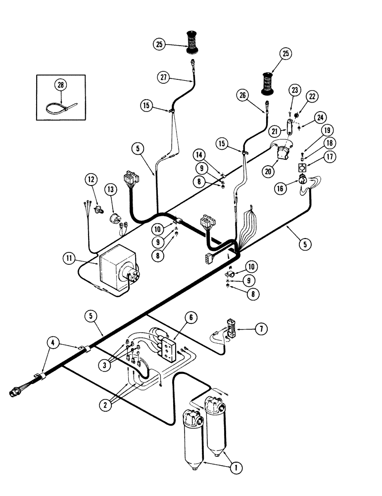 Схема запчастей Case 40 - (248) - CAB AND TURNTABLE HARNESS (55) - ELECTRICAL SYSTEMS