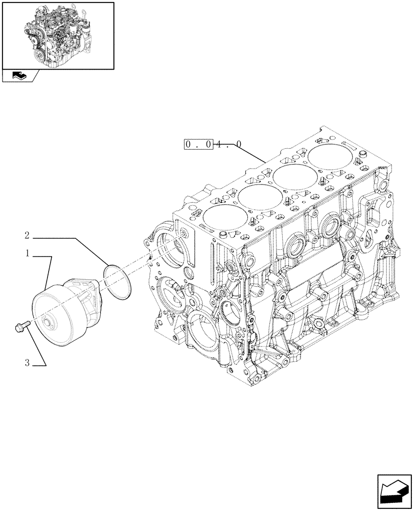 Схема запчастей Case 321E - (0.32.0) - WATER PUMP & RELATED PARTS (01) - ENGINE