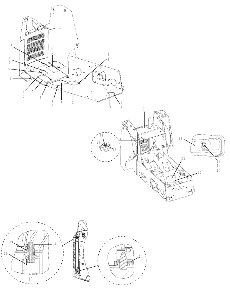 Схема запчастей Case 420CT - (09-14A[02]) - CHASSIS (420CT) ASN NAM414491 (09) - CHASSIS