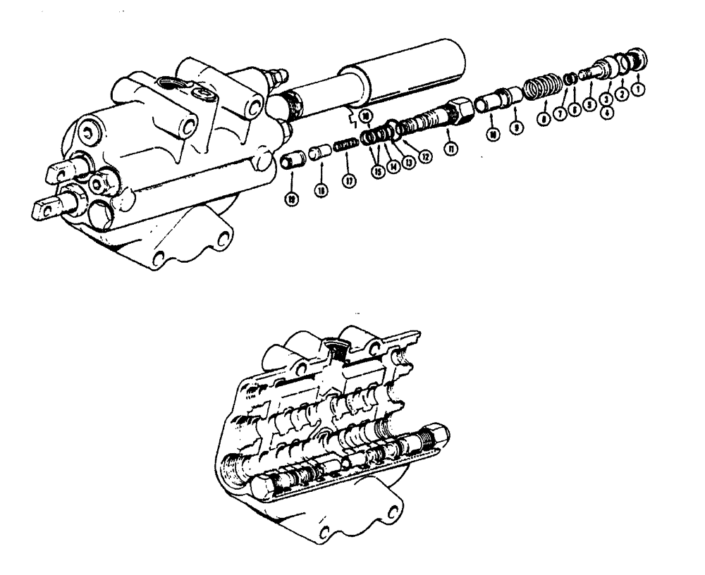 Схема запчастей Case 450 - (238) - SECONDARY RELIEF VALVE, USED WITH DOZER AND LOADER LIFT (07) - HYDRAULIC SYSTEM