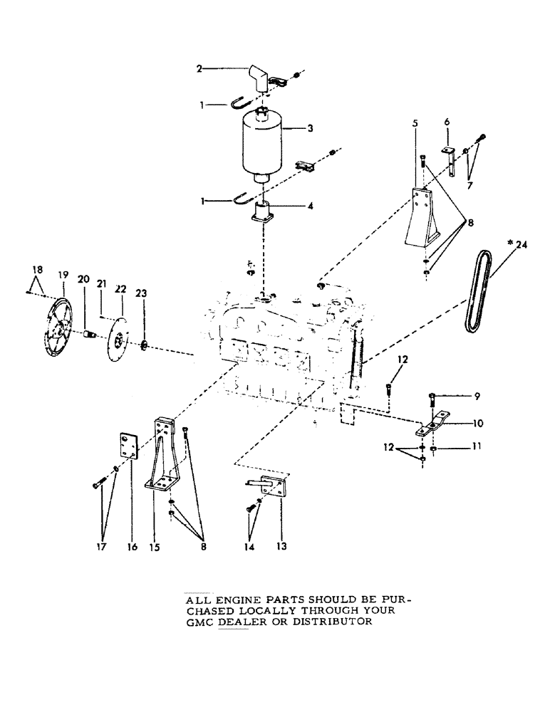 Схема запчастей Case 40EC - (C02) - GMC 4-71 DIESEL ENGINE (DROTT # S57273M1) AND ATTACHING (01) - ENGINE