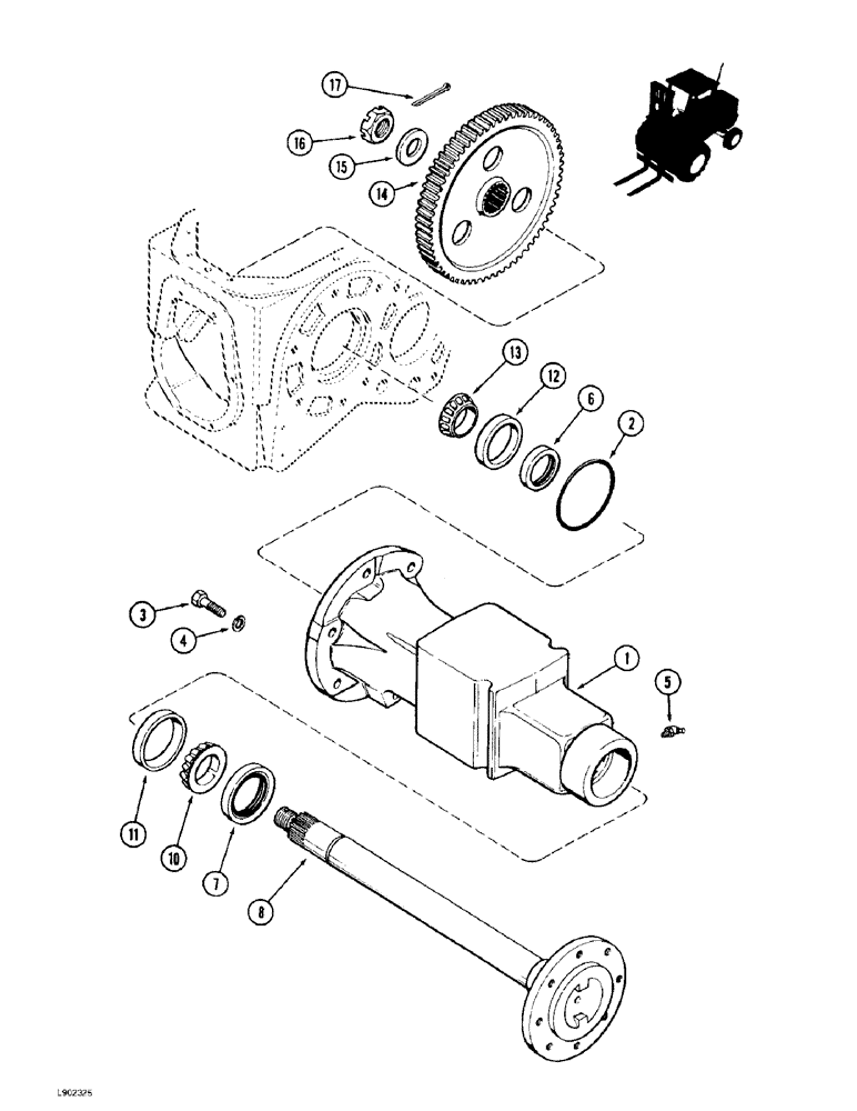 Схема запчастей Case 584E - (6-72) - TRANSAXLE, FRONT AXLE (06) - POWER TRAIN