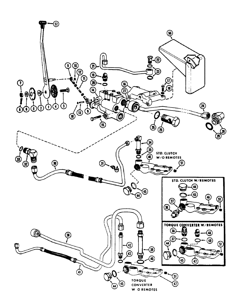 Схема запчастей Case 530CK - (124) - DRAFT-O-MATIC CONTROL AND VALVE (35) - HYDRAULIC SYSTEMS