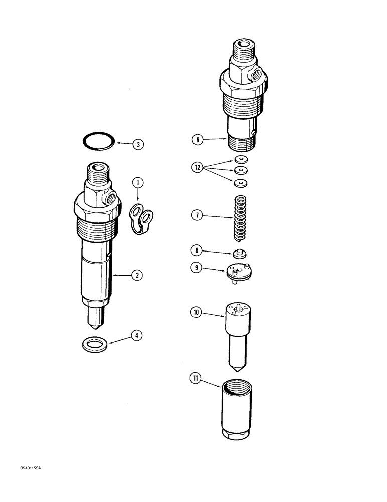 Схема запчастей Case 480F - (3-14) - FUEL INJECTION NOZZLE - 9 MM TIP, 4-390 ENGINE (03) - FUEL SYSTEM