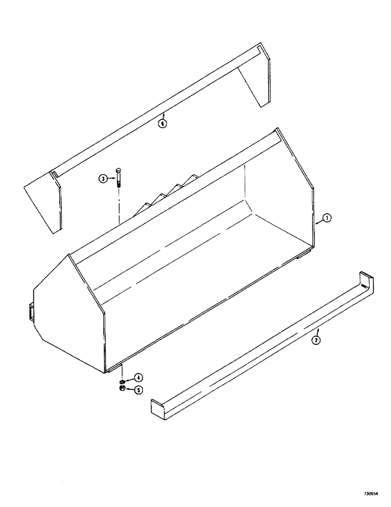 Схема запчастей Case 1700-SERIES - (180) - LOADER BUCKETS (82) - FRONT LOADER & BUCKET