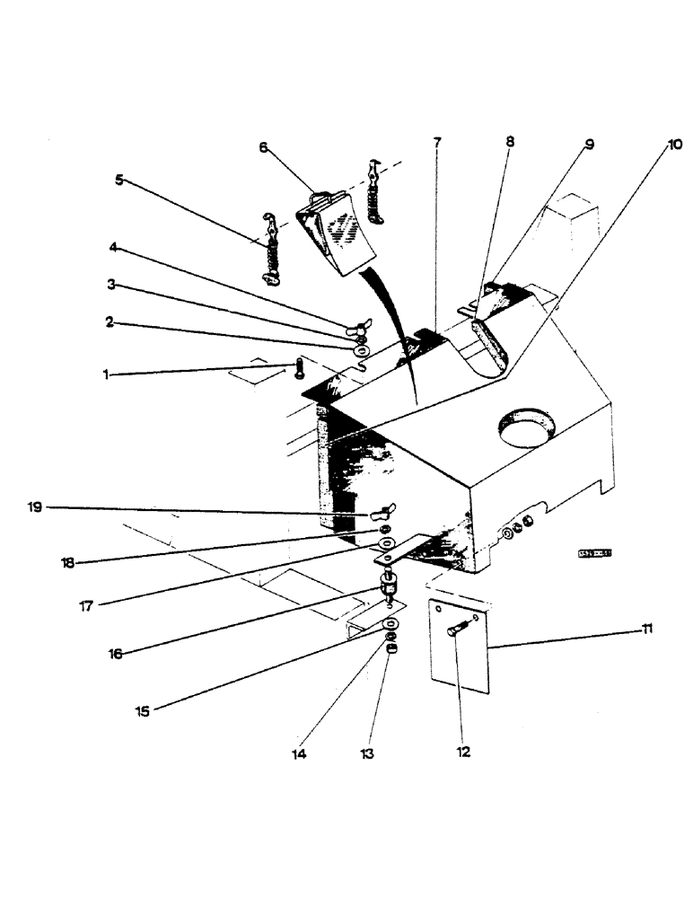 Схема запчастей Case 1529 - (036) - ENGINE HOOD (10) - ENGINE