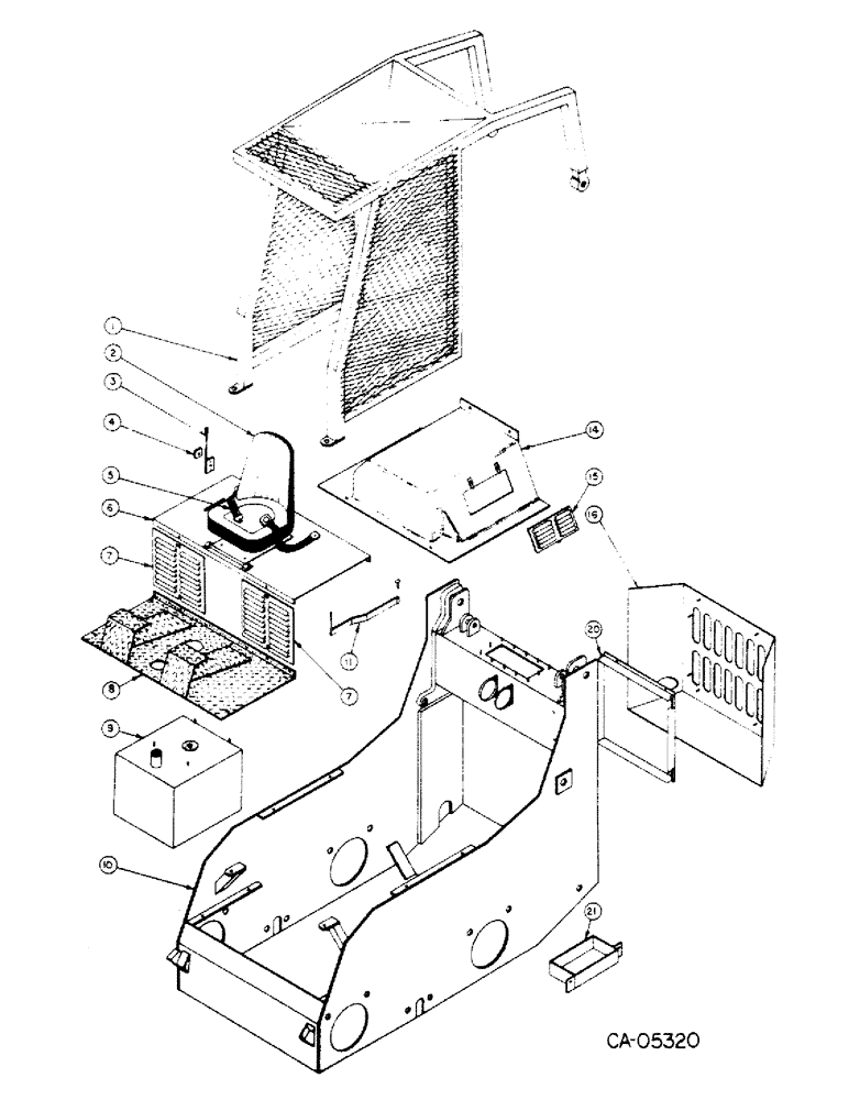 Схема запчастей Case 4150 - (13-01) - SUPERSTRUCTURE, SUPERSTRUCTURE, LOADER, DIESEL LOADER, GAS (05) - SUPERSTRUCTURE