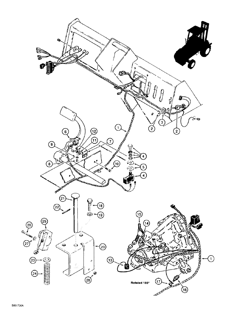 Схема запчастей Case 586E - (4-26) - POWER SHUTTLE ELECTRICAL CIRCUIT (04) - ELECTRICAL SYSTEMS