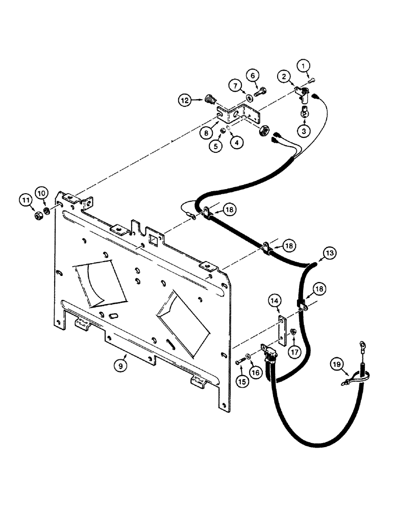 Схема запчастей Case 580SK - (4-66) - ENGINE COMPARTMENT LAMP AND PORTABLE LAMP OUTLET (04) - ELECTRICAL SYSTEMS