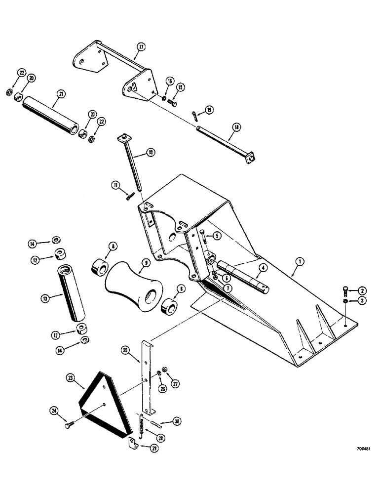 Схема запчастей Case 400C - (188) - FAIRLEAD FRAME AND FAIRLEADS (09) - CHASSIS