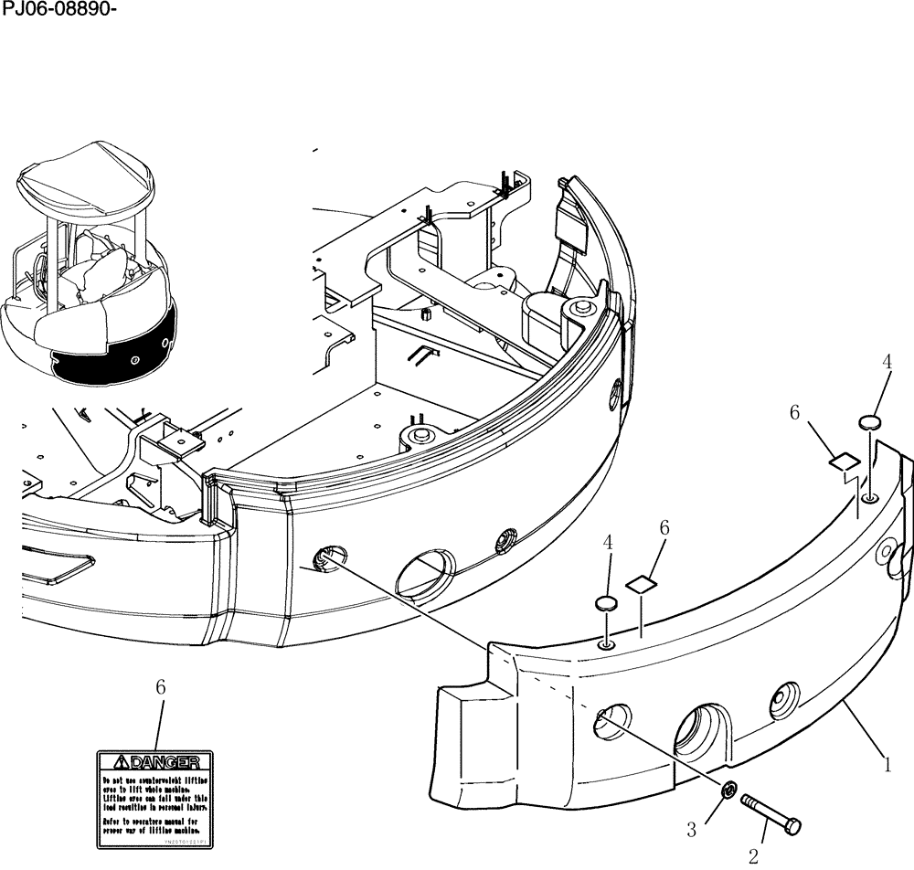 Схема запчастей Case CX50B - (703-19[1]) - COUNTERWEIGHT ASSY GAIN (39) - FRAMES AND BALLASTING