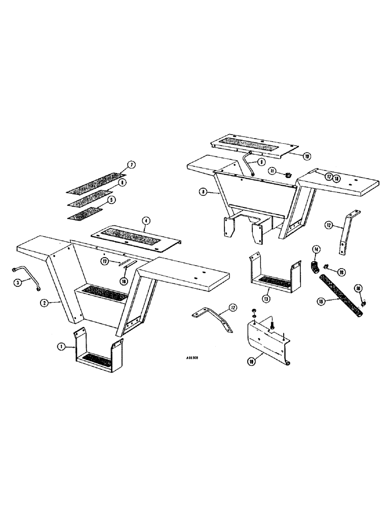 Схема запчастей Case W9E - (150) - FENDERS (09) - CHASSIS