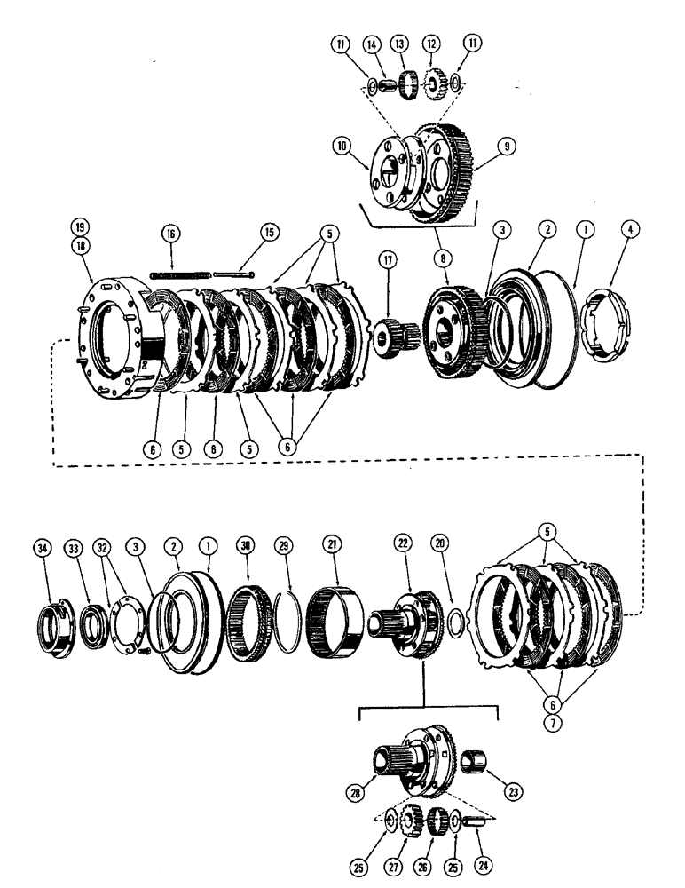 Схема запчастей Case W9A - (092) - FORWARD - REVERSE PLANETARY AND CLUTCH (06) - POWER TRAIN