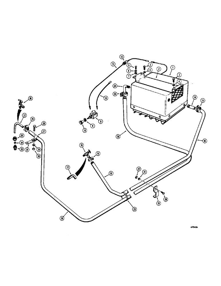 Схема запчастей Case W7 - (290) - CAB HEATER (09) - CHASSIS