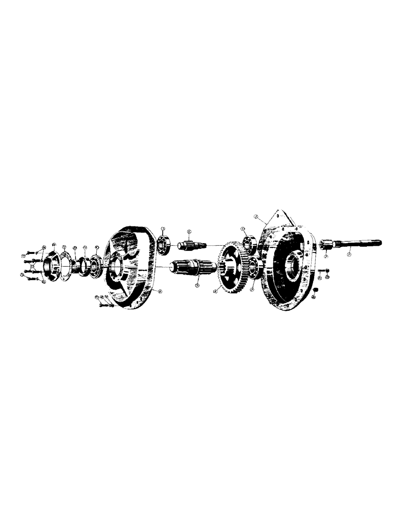 Схема запчастей Case 256 - (046) - AXLE SHAFT AND FINAL DRIVE INSTALLATION (03) - TRANSMISSION