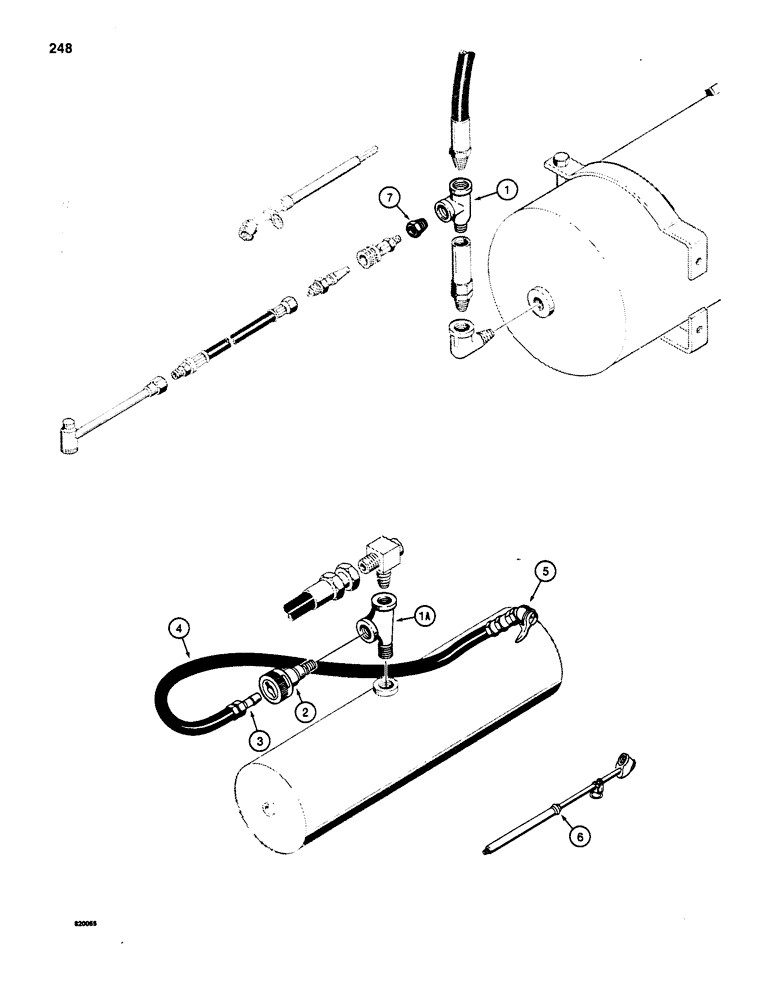 Схема запчастей Case W20B - (248) - BRAKE SYSTEM, TIRE INFLATION KIT (07) - BRAKES