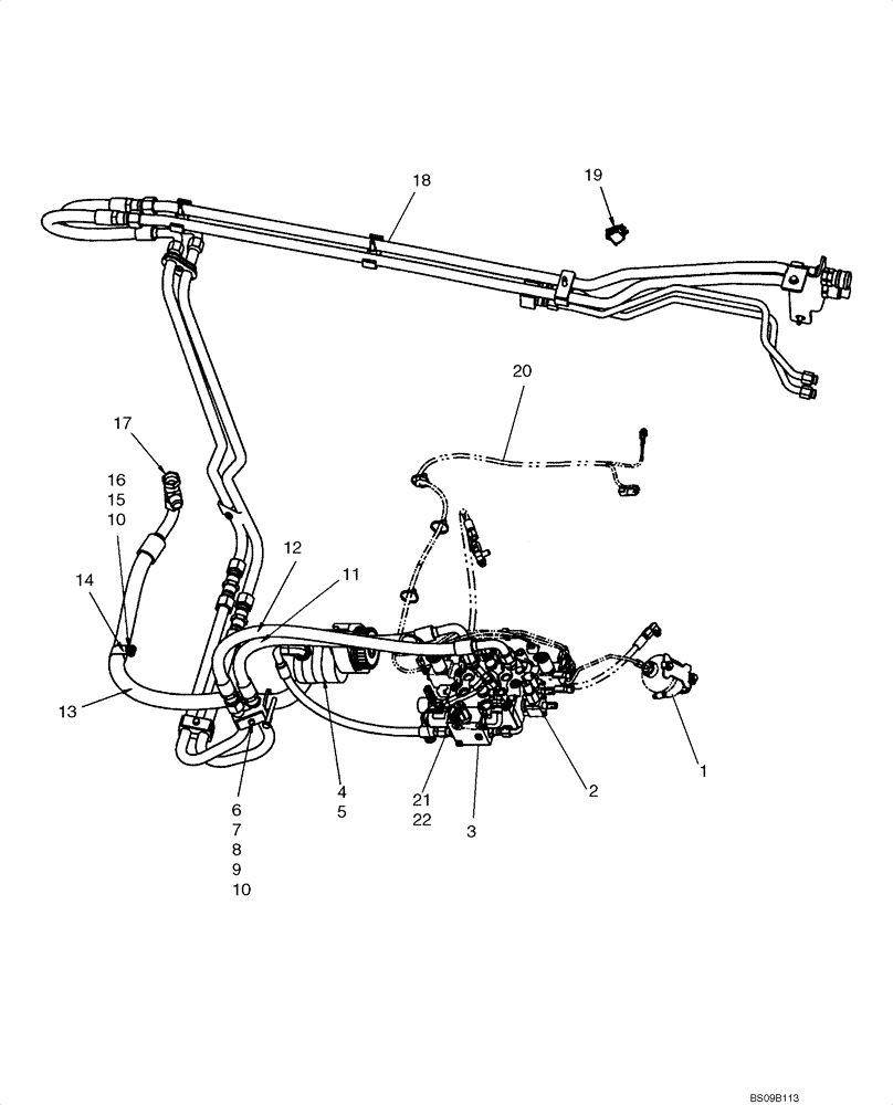 Схема запчастей Case 440CT - (08-16) - HIGH FLOW - SUPPLY AND RETURN (08) - HYDRAULICS