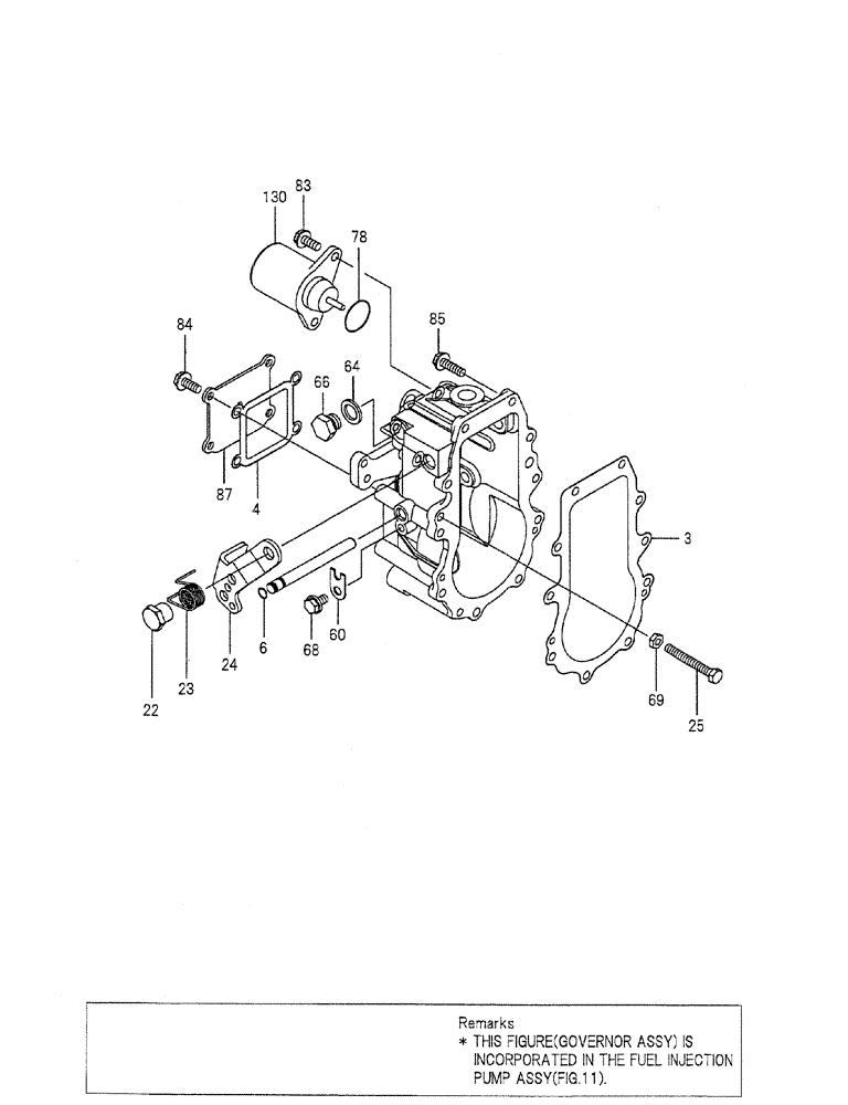 Схема запчастей Case CX50B - (08-012) - GOVERNOR ENGINE COMPONENTS