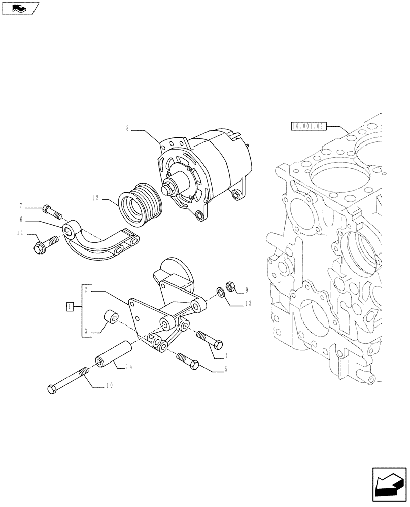 Схема запчастей Case F3BE0684N E916 - (55.301.02) - ALTERNATOR (5801465779) (55) - ELECTRICAL SYSTEMS