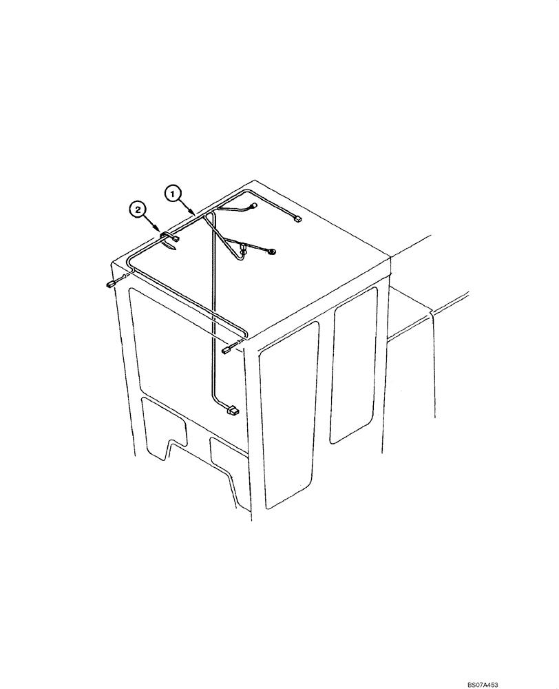 Схема запчастей Case 885 - (04.18[00]) - ELECTRIC SYSTEM - OPEN CAB (04) - ELECTRICAL SYSTEMS