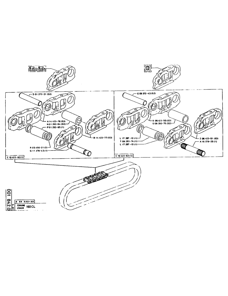 Схема запчастей Case 160CL - (086) - CHAIN (04) - UNDERCARRIAGE