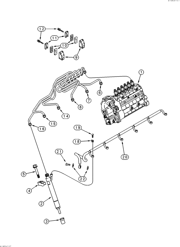 Схема запчастей Case 9040 - (3-08) - FUEL INJECTION SYSTEM, 6T-830 ENGINE (03) - FUEL SYSTEM