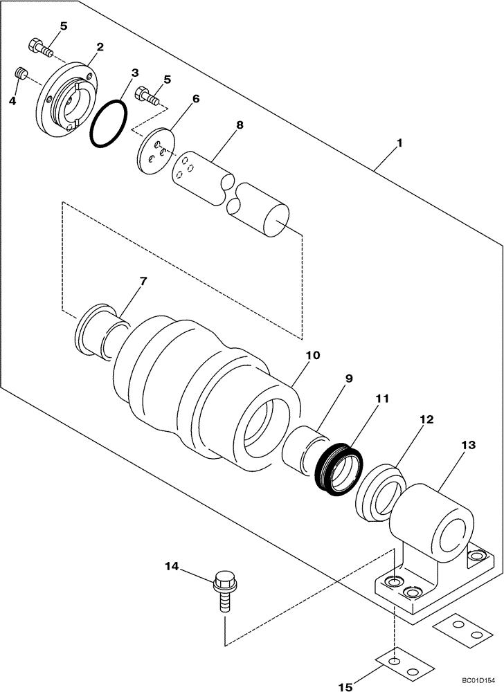 Схема запчастей Case CX330 - (05-11) - TRACK - ROLLER, UPPER (11) - TRACKS/STEERING