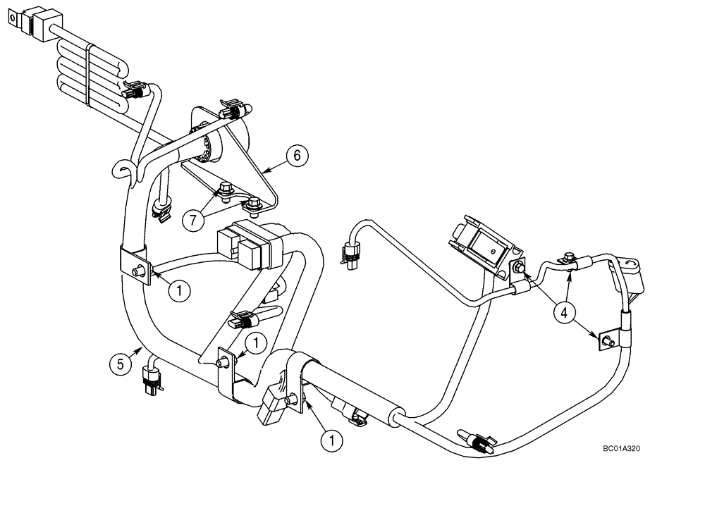 Схема запчастей Case CX290 - (04-04) - HARNESS - ELECTRONIC IGNITION CONTROL MODULE (04) - ELECTRICAL SYSTEMS