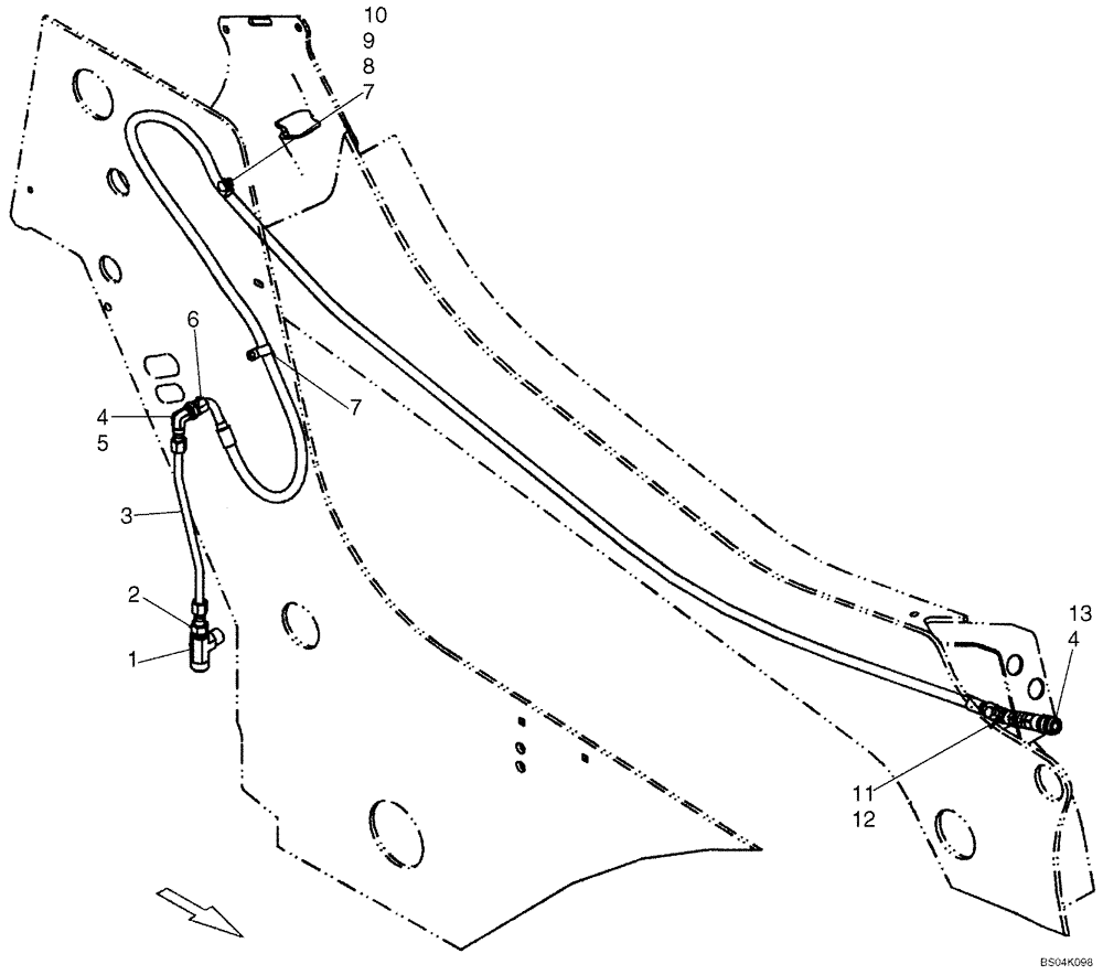 Схема запчастей Case 465 - (08-05A) - HYDRAULICS - CASE DRAIN (08) - HYDRAULICS