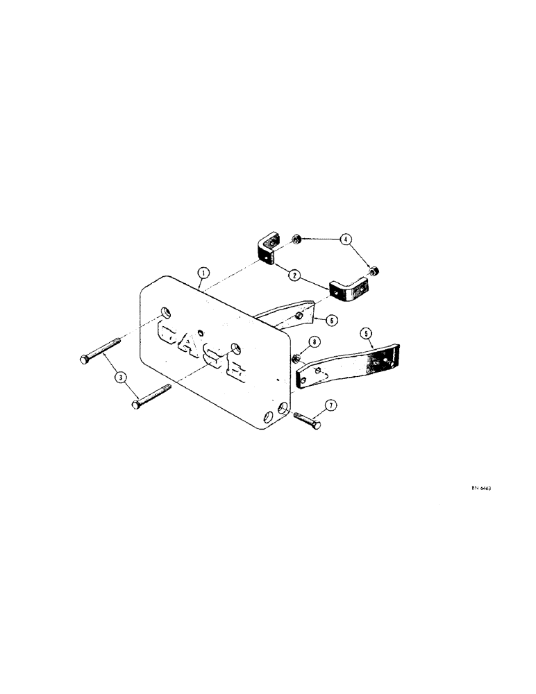 Схема запчастей Case 310G - (280) - 1400 LB. COUNTERWEIGHT WITH BACKHOE REMOVED (05) - UPPERSTRUCTURE CHASSIS