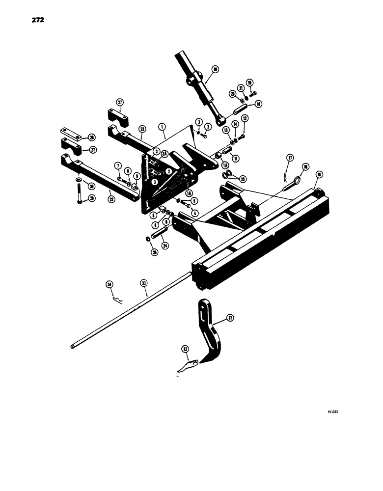 Схема запчастей Case 450 - (272) - RIPPER (05) - UPPERSTRUCTURE CHASSIS